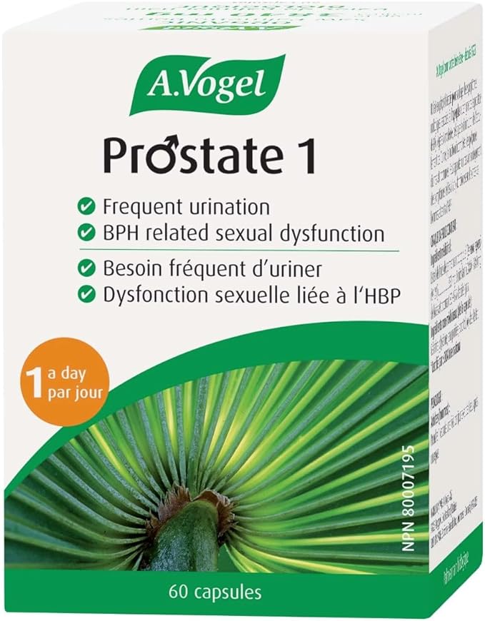 A. Vogel Prostate 1 - Organic Saw Palmetto Prostate Support Supplement - 85 Percent Fatty Acids - Clinically Proven Efficacy (60 capsules)