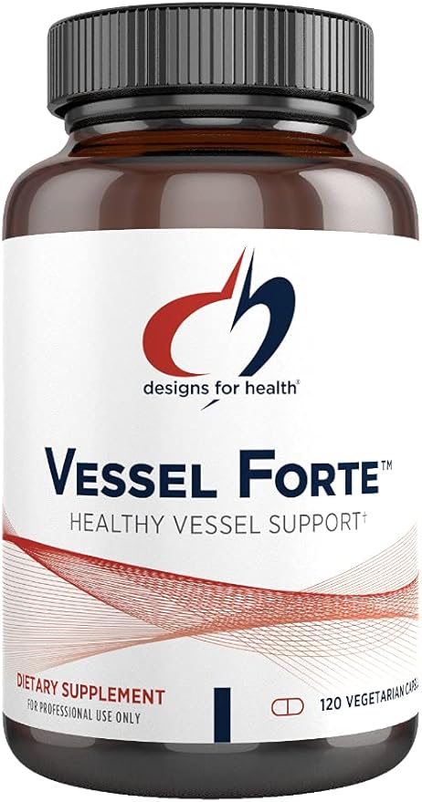 Designs for Health Vessel Forte - Healthy Blood Vessel Support Supplement with Diosmin, Quercetin, Gotu Kola Extract, Horse Chestnut + Grape Seed - Non-GMO (120 Capsules)