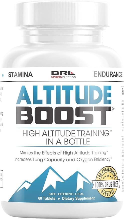 Altitude Boost. High Altitude Training in a Bottle to Increase VO2 Max, Endurance, Oxygen with Alpha Lipoic Acid, Iron and Vitamin B 12 (60 Tablets)