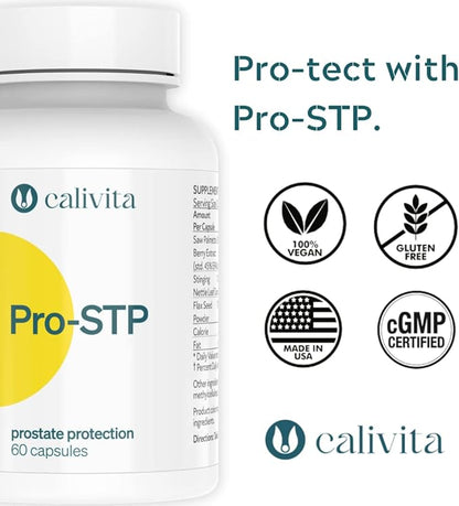 Pro-STP - Prostate Supplements for Men - Lycopene, Flaxseed Powder, Stinging Nettle Leaf, and Selenium Supplement - Saw Palmetto for Men - Hair, Bladder, and Prostate Protection - 60 Capsules