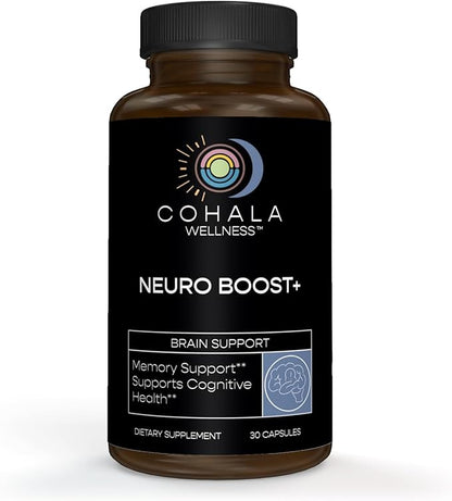 Neuro Boost+ Nootropic Brain Supplement - Cognitive Health Clarity, Focus & Memory - Bacopa Monnieri Ginkgo Biloba Phosphatidylserine - 30 Capsules