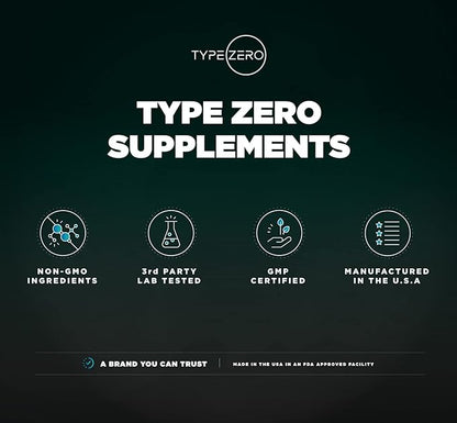 Type Zero Phosphatidylserine 3X Strength Nootropics Brain Support Supplement w/Alpha GPC, Huperzine A & Phosphatidylserine - Clean Focus & Memory Supplement for Brain Pills