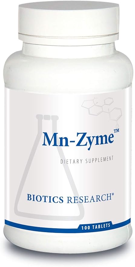 Biotics Research Mn Zyme, Manganese, Antioxidant, Metabolism Support, Bone and Cartilage Development. 1 tabs