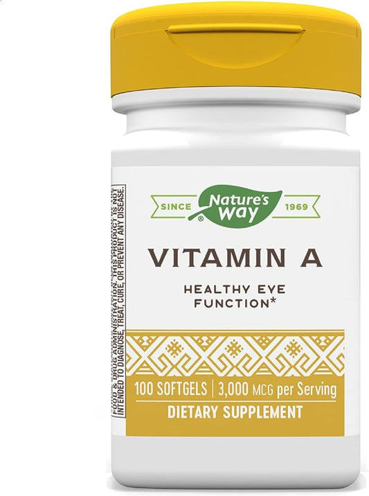 Nature's Way Vitamin A, 3,000 mcg per serving, 100 Softgels