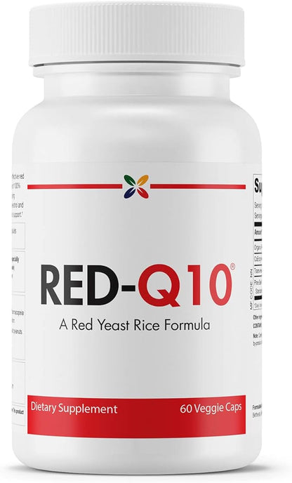 Stop Aging Now - RED-Q10 Organic Red Yeast Rice with CoQ10 - Red Yeast Rice Formula - 60 Veggie Caps