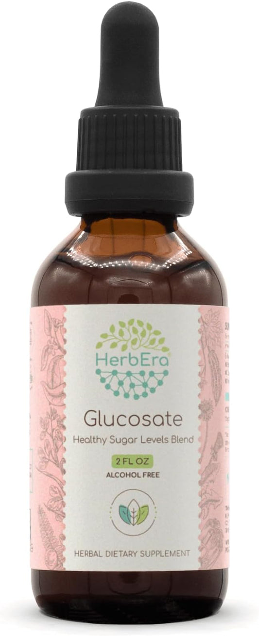 Glucosate B60 Alcohol-Free Extract Tincture, Bitter Melon Fruit, Cinnamon Bark, Dandelion Root, Gymnema Leaf, Fenugreek Seeds, Amla Fruit. Healthy Sugar Levels Blend 2 Fl Oz