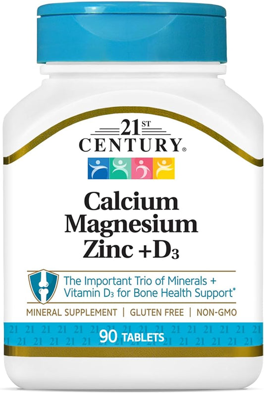 21st Century Cal Mag Zinc +D Tablets, 90 Count