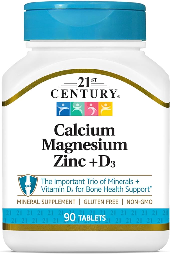 21st Century Cal Mag Zinc +D Tablets, 90 Count