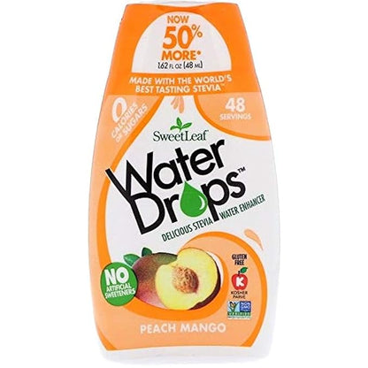 SweetLeaf Water Drops, Peach Mango, 1.62 Fl Oz (Pack of 1)