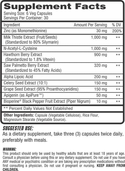 Cycle Assist by CEL: All-in-One On Cycle Support with Advanced Liver Assist and Organ Protection. 60 servings. Includes Milk Thistle, Saw Palmetto, and Hawthorne.