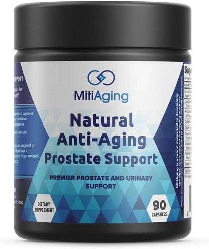 Natural Prostate Support for Aging Mitigation, with Organic Saw Palmetto, Olive Leaf, Milk Thistle, to Support Prostate Health, 90 Count, 30 Day Supply