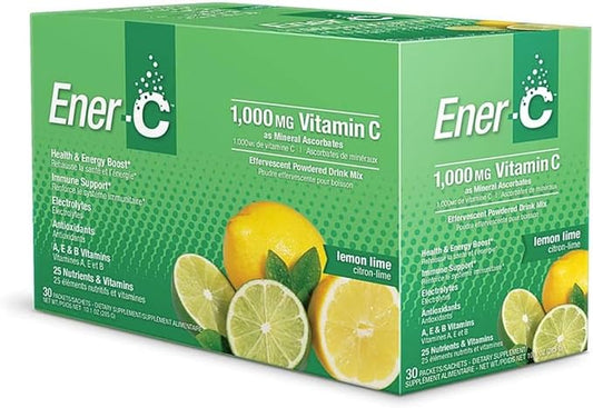 Ener-C Vitamin Drink Mix, Lemon Lime, 1000 Mg, 30 Count