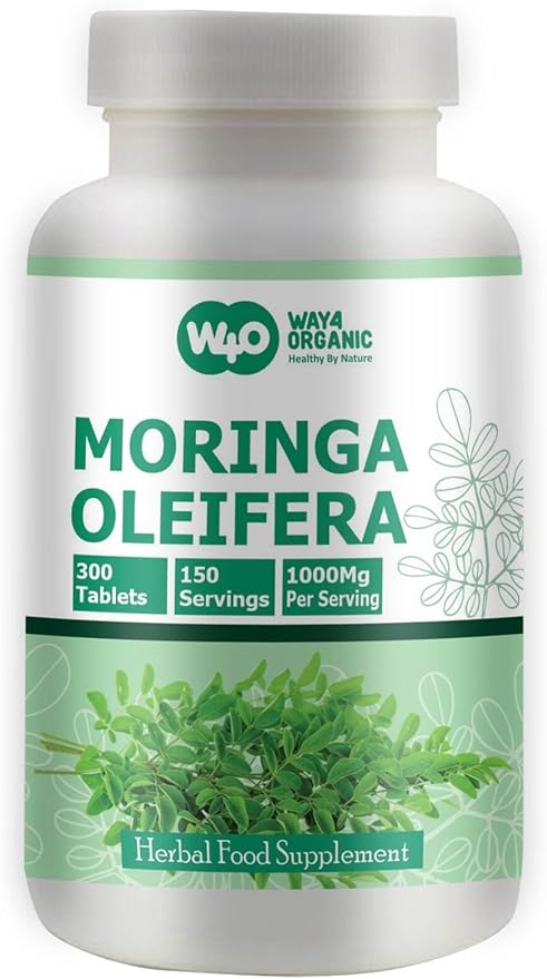 Moringa Leaf Powder Capsules (Tablets) - 300 Pills, 150 Servings, 1000 mg (1 Pack)