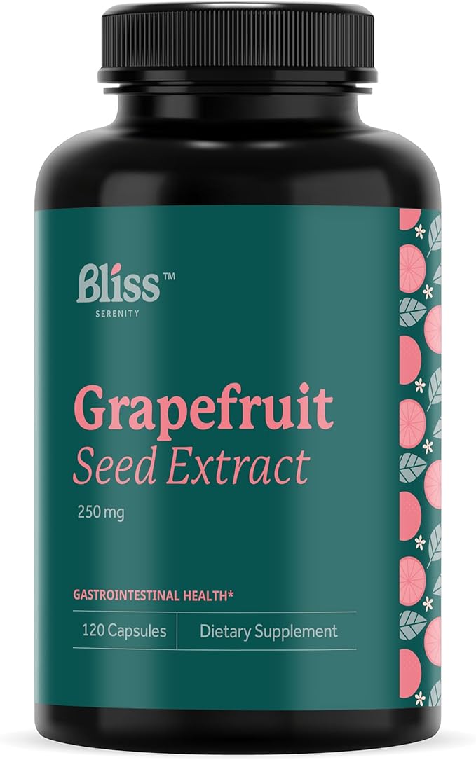 Grapefruit Seed Extract 250 mg - Maximum Strength, Non-GMO, Gluten Free, Kosher Certified - 120 Vegcaps, 120 Day Supply