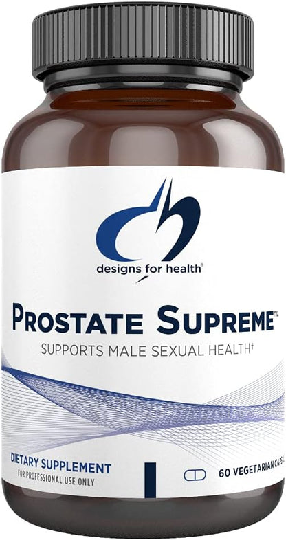 Designs for Health Saw Palmetto Prostate Supplement for Men - Prostate Supreme with Saw Palmetto, DIM, Vitamins, Nettle, Zinc + Chrysin - Non-GMO, Soy Free (60 Capsules)