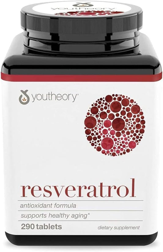 Youtheory Resveratrol with Acerola, 290 Count (1 Bottle)