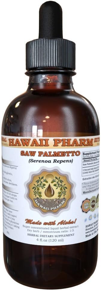 Hawaii Pharm Saw Palmetto (Serenoa Repens) Liquid Extract 4 fl.oz (120ml)