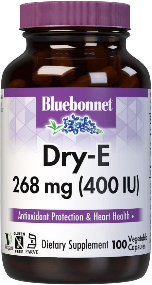 BlueBonnet Dry E-400 IU Vegetable Capsules, 100 Count