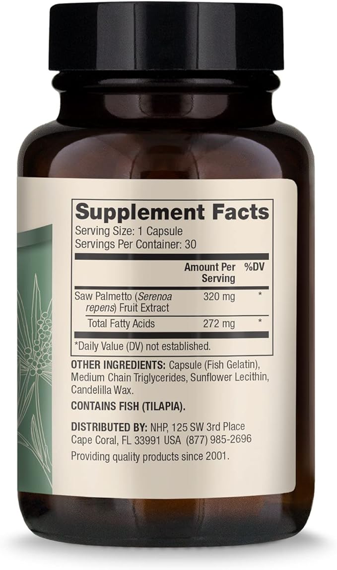 Dr. Mercola Saw Palmetto, 30 Servings (30 Capsules), Dietary Supplement, Supports Normal Detoxification Processes, Non-GMO