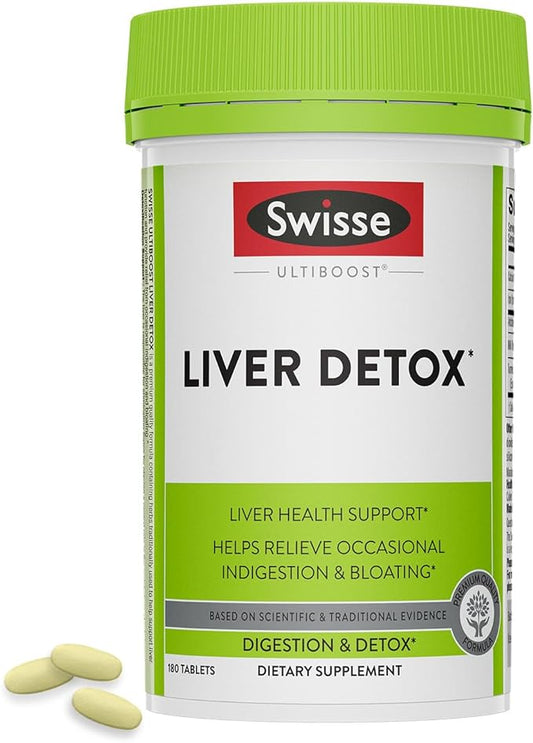 Swisse Milk Thistle Liver Cleanse Detox & Repair | Liver Supplement & Liver Support | Milk Thistle + Turmeric + Artichoke Extract | Milk Thistle Liver Detox & Fatty Liver Supplement | 180 Liver Pills