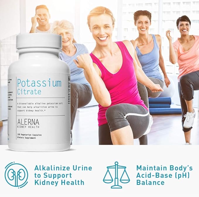 Potassium Citrate 99 mg - Supports Electrolyte Balance and Normal pH - Essential Mineral - 100 Vegetarian Capsules