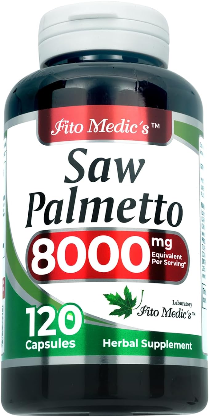 FITO MEDIC'S Lab | Saw Palmetto | 8000 mg | 120 Caps | 45% Fatty acids | Saw Palmetto Supplement | Saw Palmetto Extract | Ultra high Absorption, s.