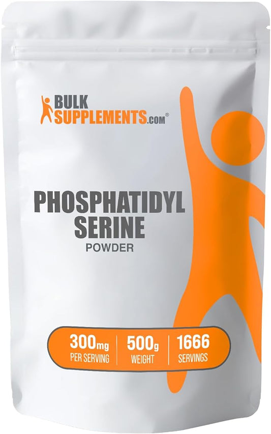 BulkSupplements.com Phosphatidylserine Powder - Phosphatidylserine Supplement, Sourced from Soy Beans - 300mg per Serving (60mg of Phosphatidylserine), 500g (1.1 lbs) (Pack of 1)