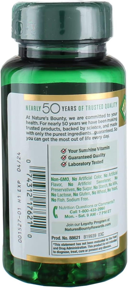 Nature's Bounty Vitamin D3 2000 IU Softgels 150 ea