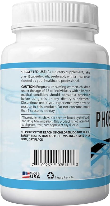 Absonutrix Phosphatidylserine 515 mg, 4 Fl Oz Large Bottle -120 Servings,Made in USA,Quick Absorption,Third-Party Tested,GMP Certified