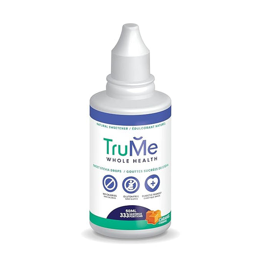 TruMe Liquid Stevia Drops - Sweet Drops Caramel - Zero Calorie Sweetener - Keto Liquid Stevia - Vegan - Gluten Free - Alcohol Free - Diabetic Friendly - 333 servings