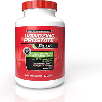 Urinozinc Prostate Plus Health Formula + Beta-Sitosterol, 60 Caplets (30 Day Supply)