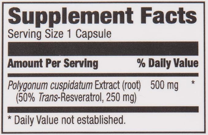 Amazon Brand - Revly Trans-Resveratrol, 250 mg, 60 Capsules, 2 Month Supply, Vegan