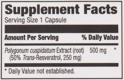 Amazon Brand - Revly Trans-Resveratrol, 250 mg, 60 Capsules, 2 Month Supply, Vegan