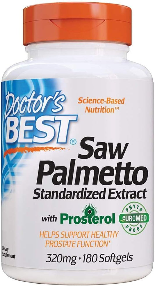 Doctor's Best Saw Palmetto 320 Mg Softgels, 180 Count