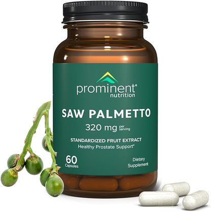 Saw Palmetto Supplement - Healthy Prostate Support Saw Palmetto for Men - Supplement for Urinary Health - 160 mg, 30 Day Supply