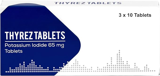 Potassium Iodide Radiation Tablets - 65mg (30 Pills) EXP 07/2025 - KI Tablets for Radiation - Anti Nuclear Fallout