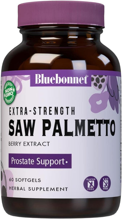 BlueBonnet Extra Strength Saw Palmetto Berry Extract Supplement, 60 Count