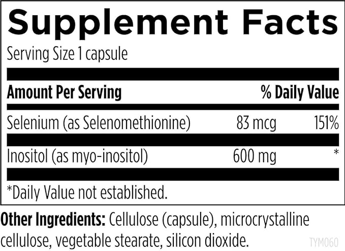 Designs for Health Thyrommune - Thyroid Support Supplement with Selenium (Selenomethionine) + Myo-Inositol - Vegan & Gluten-Free (60 Capsules)