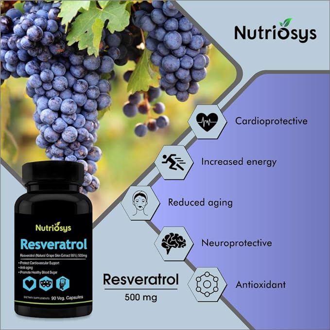 Resveratrol 500mg 90 Veg Capsules