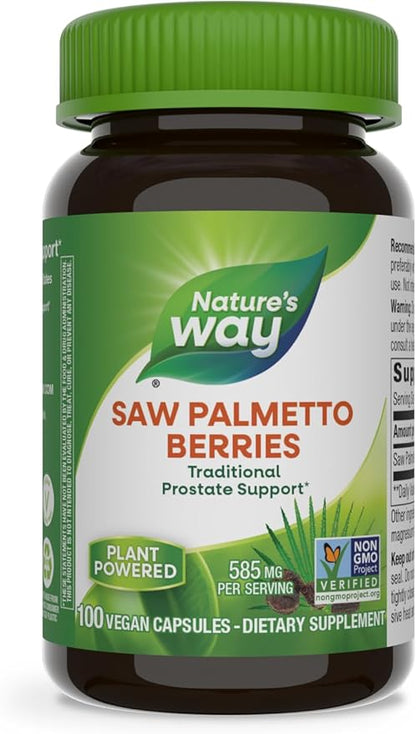 Nature's Way Saw Palmetto Berries, Traditional Prostate Health Support*, 100 Capsules