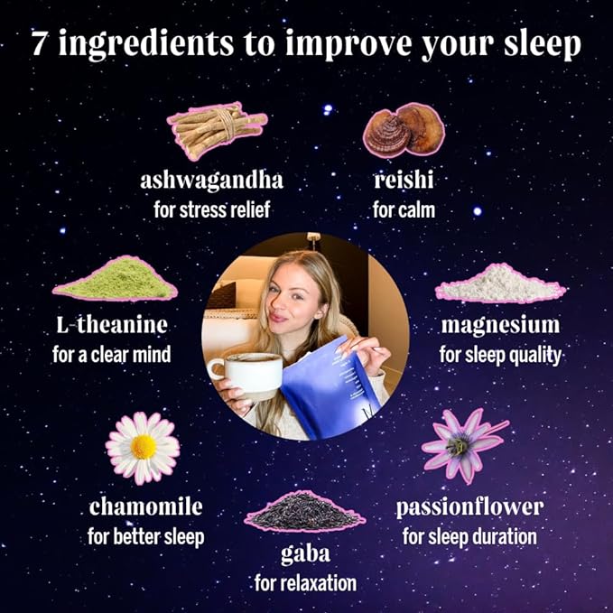 Moment Chocolate Dream Mushroom Blend (Shark Tank) Melatonin Alternative | Improves Sleep | Zero Sugar Hot Chocolate Powder Night Drink | Adaptogens, Reishi, Gaba, Magnesium, Chamomile | 15 Servings