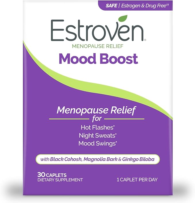 Estroven Complete Menopause Relief + Ashwagandha 60 Ct & Estroven Mood Boost Menopause Relief 30 Ct