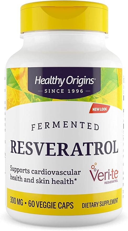 Healthy Origins Resveratrol (Trans-Resveratrol), 300 mg - European Resveratrol Nutritional Supplements - Vegan, Non-GMO & Gluten-Free Antioxidant Supplement - 60 Veggie Capsules