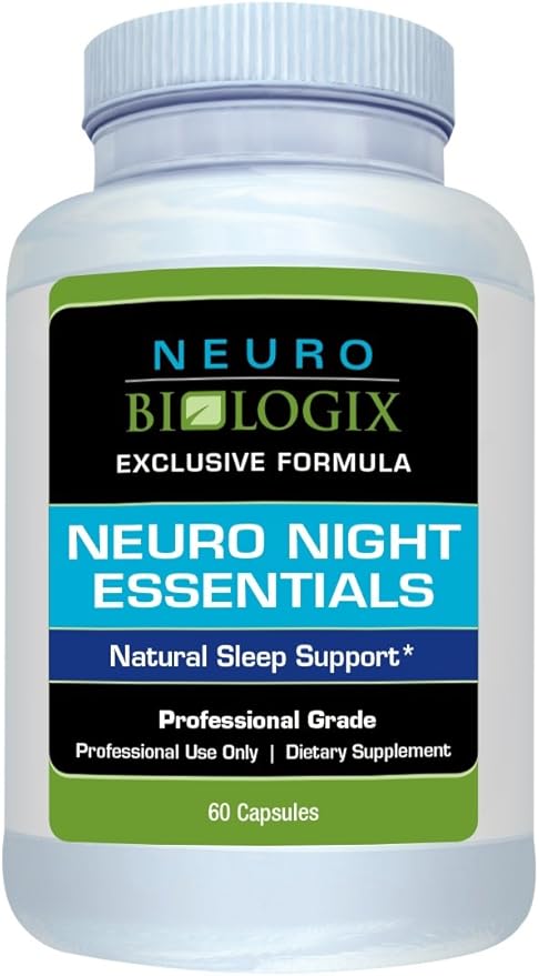 Neurobiologix Neuro Night Essentials - Natural Sleep Supplement - GABA, Melatonin along with 5 other nutrients