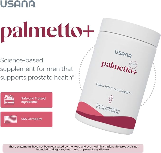 USANA Palmetto Plus Saw Palmetto Prostate Supplement for Men - (28 Capsules per Container) - Serving Size: 1 Capsule