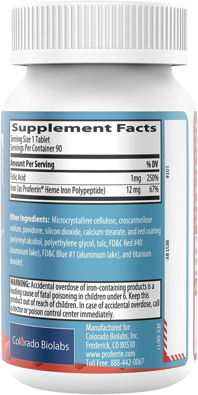 Proferrin Forte Blue/Red Label, 90 Count (Pack of 1)