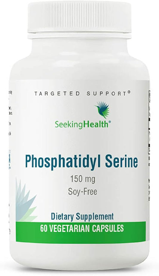 Seeking Health Phosphatidylserine - Brain Support Supplement with Sunflower Oil & Phospholipids - Vegetarian & Gluten-Free Capsules - 150 mg, 60 Capsules