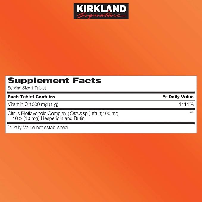 Kirkland Signature Vitamin C 1000 mg., 500 Tablets (2 Pack)