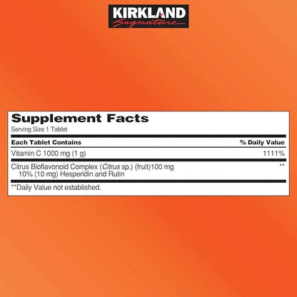 Kirkland Signature Vitamin C 1000 mg., 500 Tablets (2 Pack)