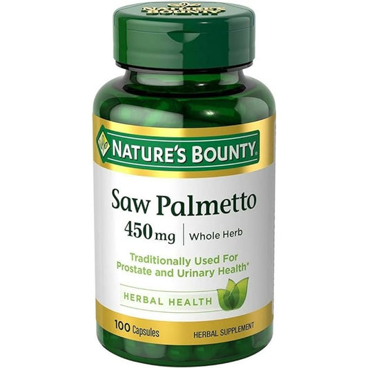 Nature's Bounty Saw Palmetto 450 mg 100 Capsules